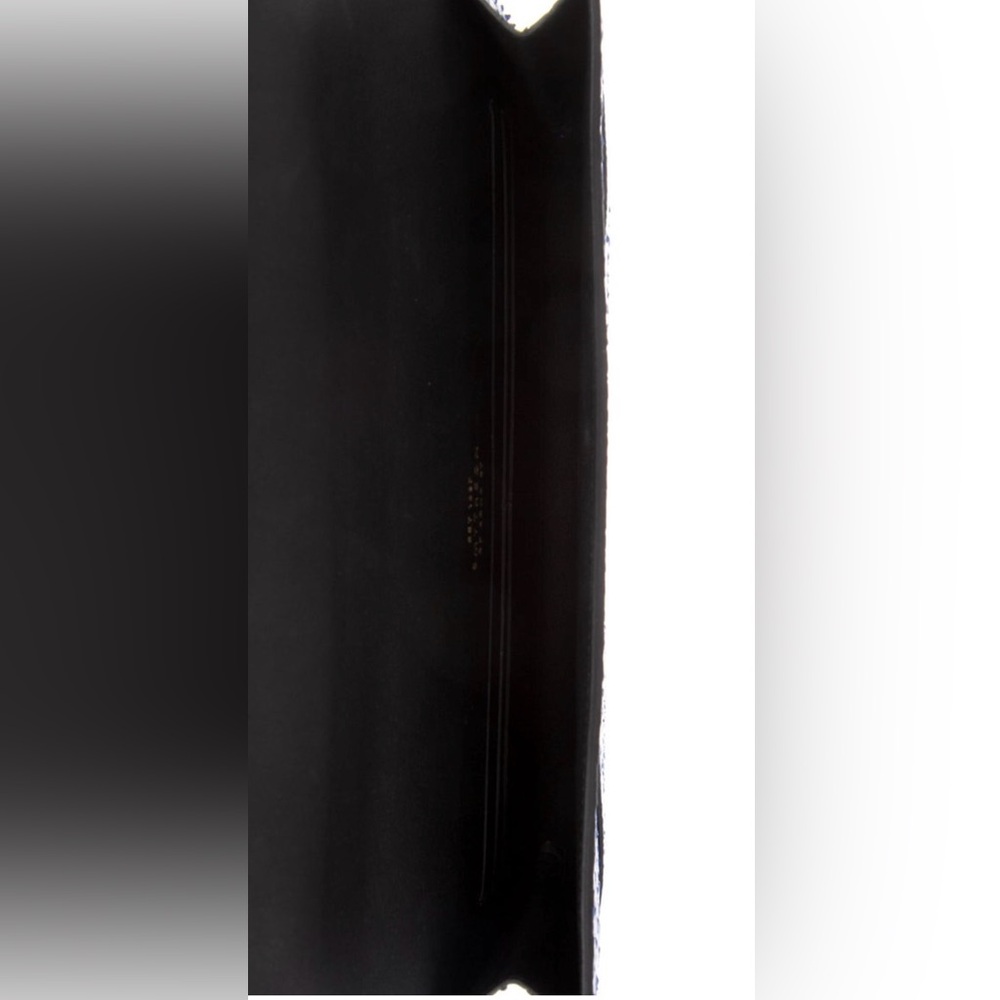 Smythson python leather clutch, Nile Blue - Picture 4 of 5